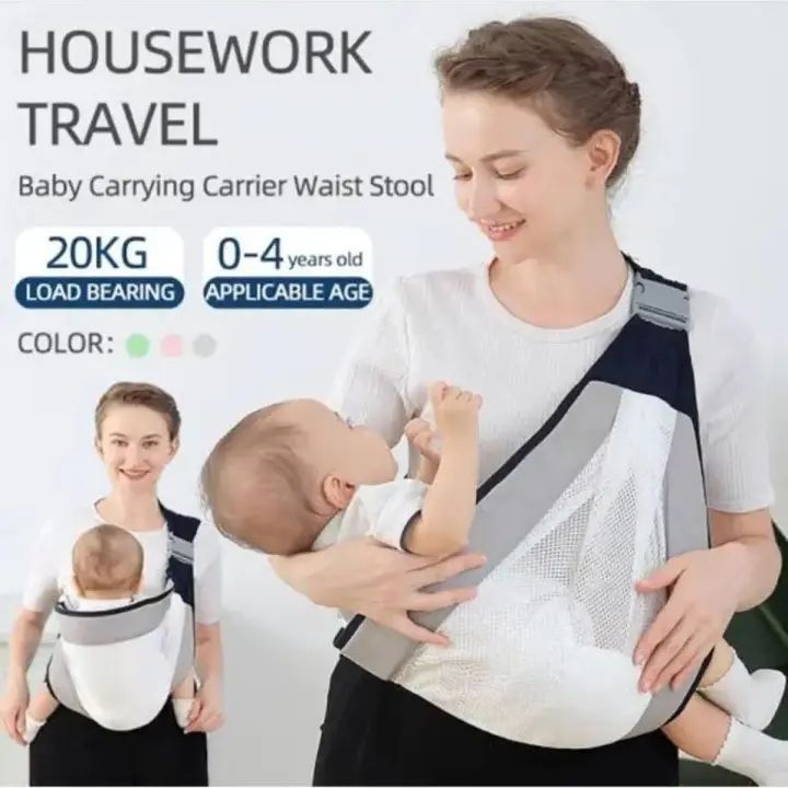🤱 Adjustable Newborn Baby Carrier Sling – Breathable Wrap with Shoulder Support for Comfortable Feeding