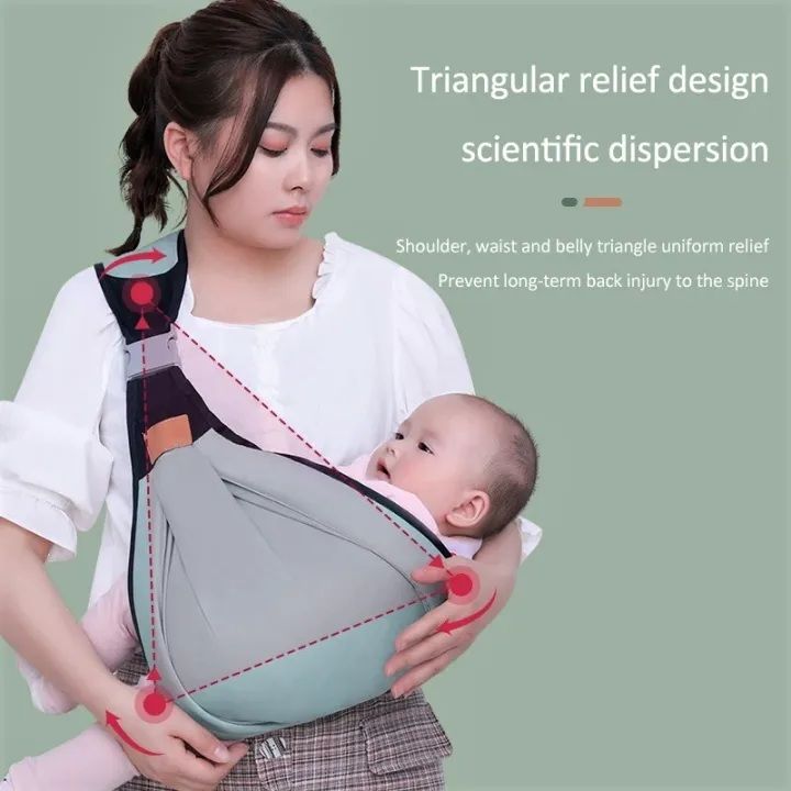 🤱 Adjustable Newborn Baby Carrier Sling – Breathable Wrap with Shoulder Support for Comfortable Feeding