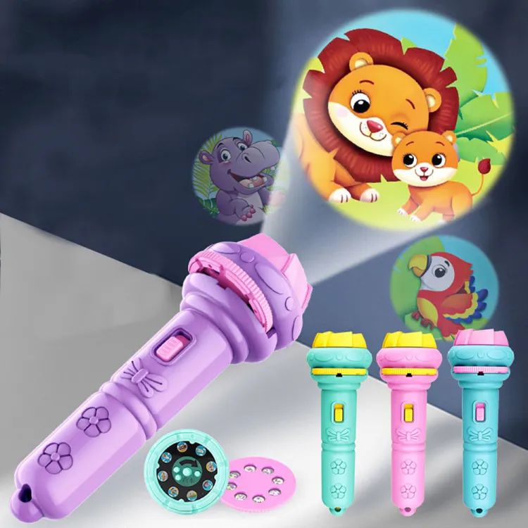 Kids Flashlight Projector Toy – 8-Image Story Torch Lamp for Fun Learning & Bedtime Play