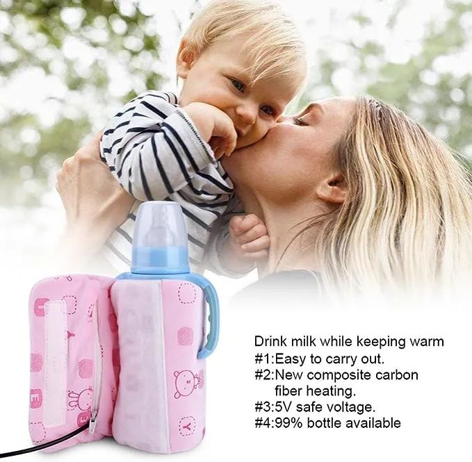 USB Bottle & Beverage Warmer – Portable Heating Bag for Milk, Coffee, and Tea